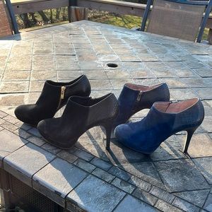 Vince Camuto Suede Heels Zip